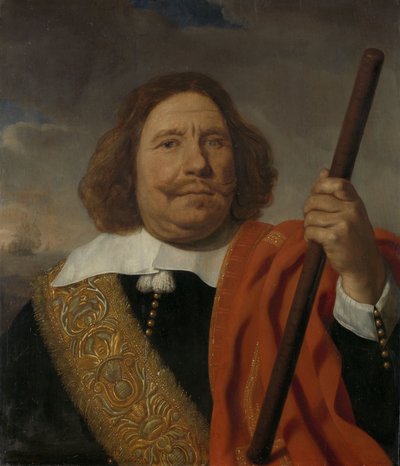 Egbert Meeuwsz Cortenaer (1600-65). Viceadmiraal, admiraliteit van de Maas, Rotterdam door Bartholomeus van der Helst